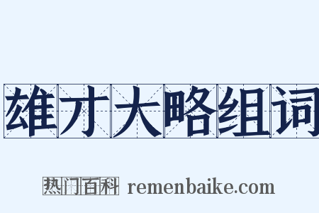 雄才大略组词是什么意思的图片